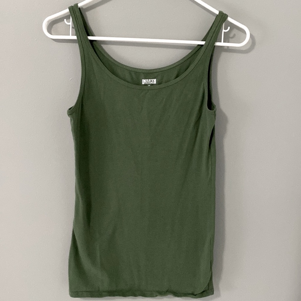 Duluth Trading No-Yank Tan, olive green XS